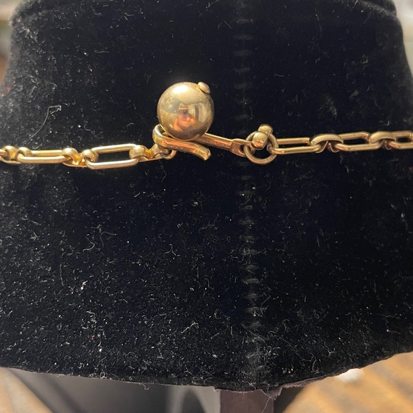 Vintage thermoset dusty blue and gold tone necklace - Picture 4 of 4